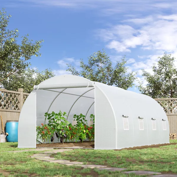 Outsunny Walk-In Polytunnel Greenhouse